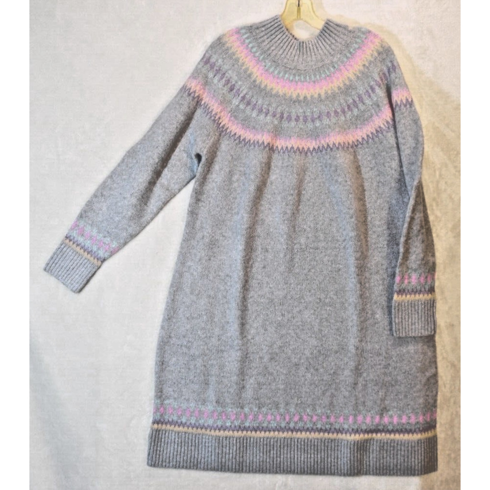Torrid Dress Womens 2XL Grey Mini Vegan Cashmere Mock Neck Sweater NWT